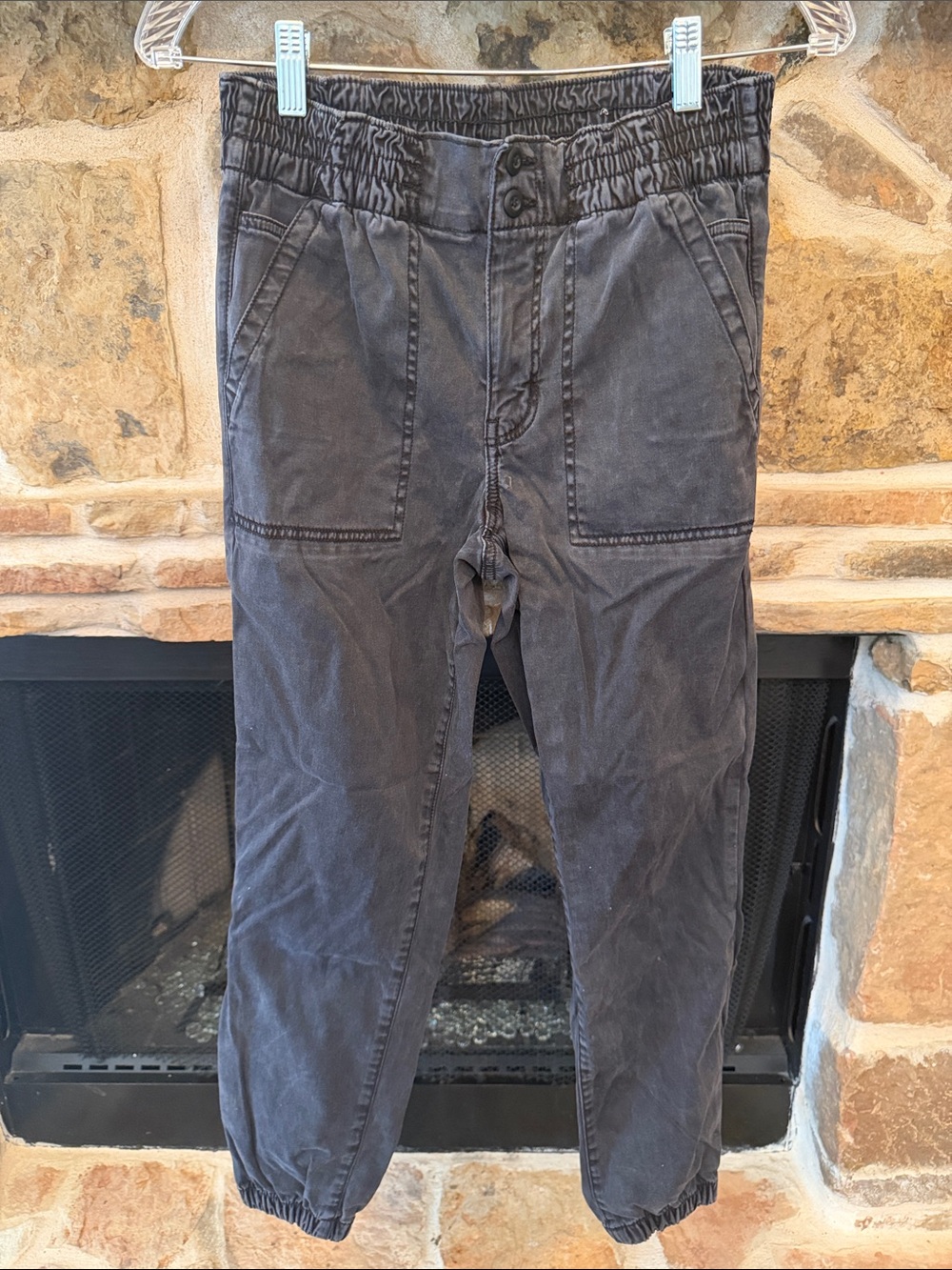 American Eagle Outfitters Charcoal Elastic Waist Joggers